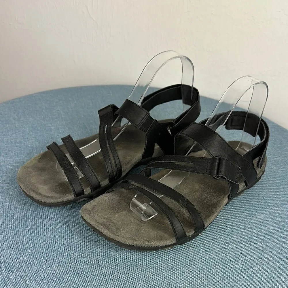 Merrell Sandspur Rose Convertible Sandals Genuine Leather Black Size 9